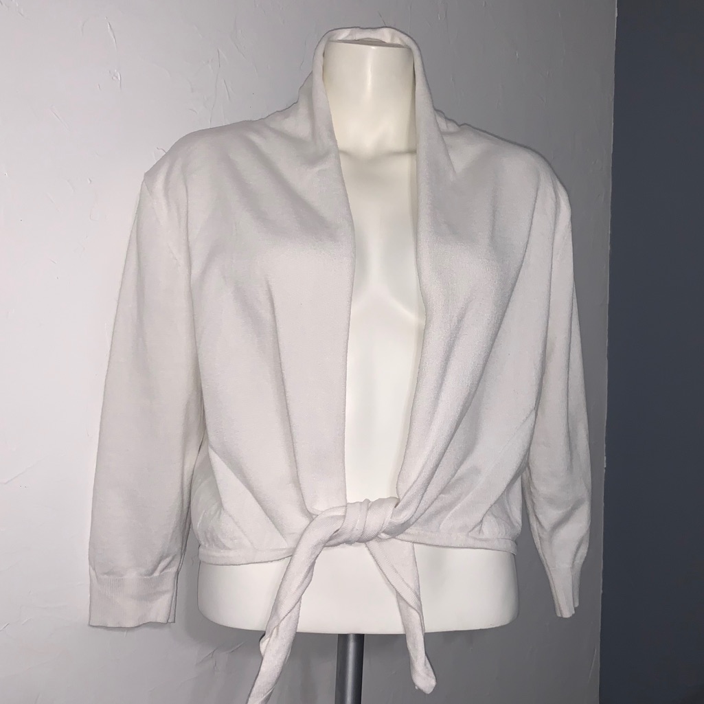 White 3/4 Cardigan